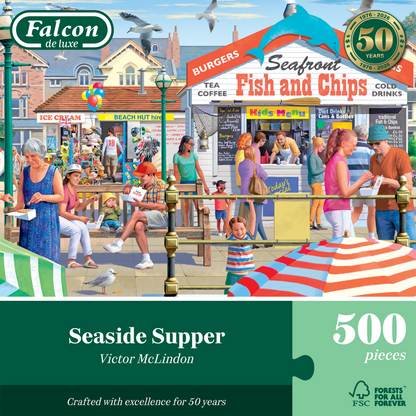 Falcon de luxe Seaside Supper 500 Piece jigsaw Puzzle