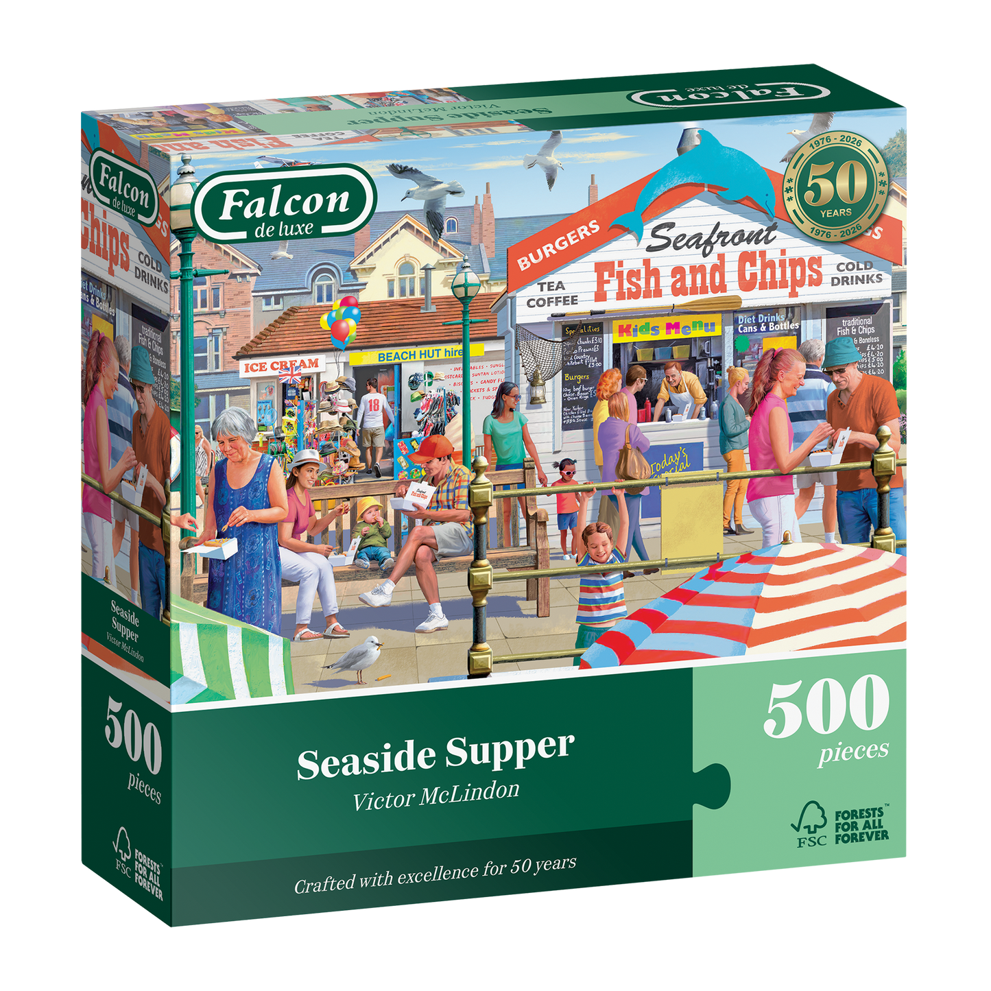 Falcon de luxe Seaside Supper 500 Piece jigsaw Puzzle