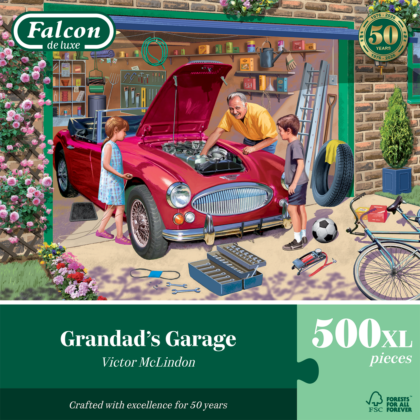 Falcon de luxe Grandads Garage 500XL Piece Jigsaw Puzzle