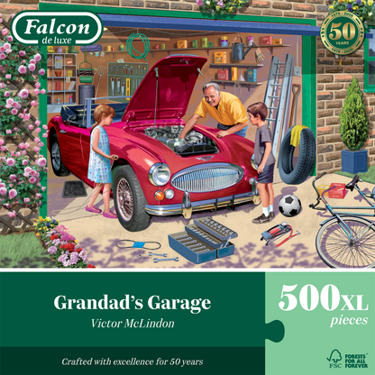 Falcon de luxe Grandads Garage 500XL Piece Jigsaw Puzzle