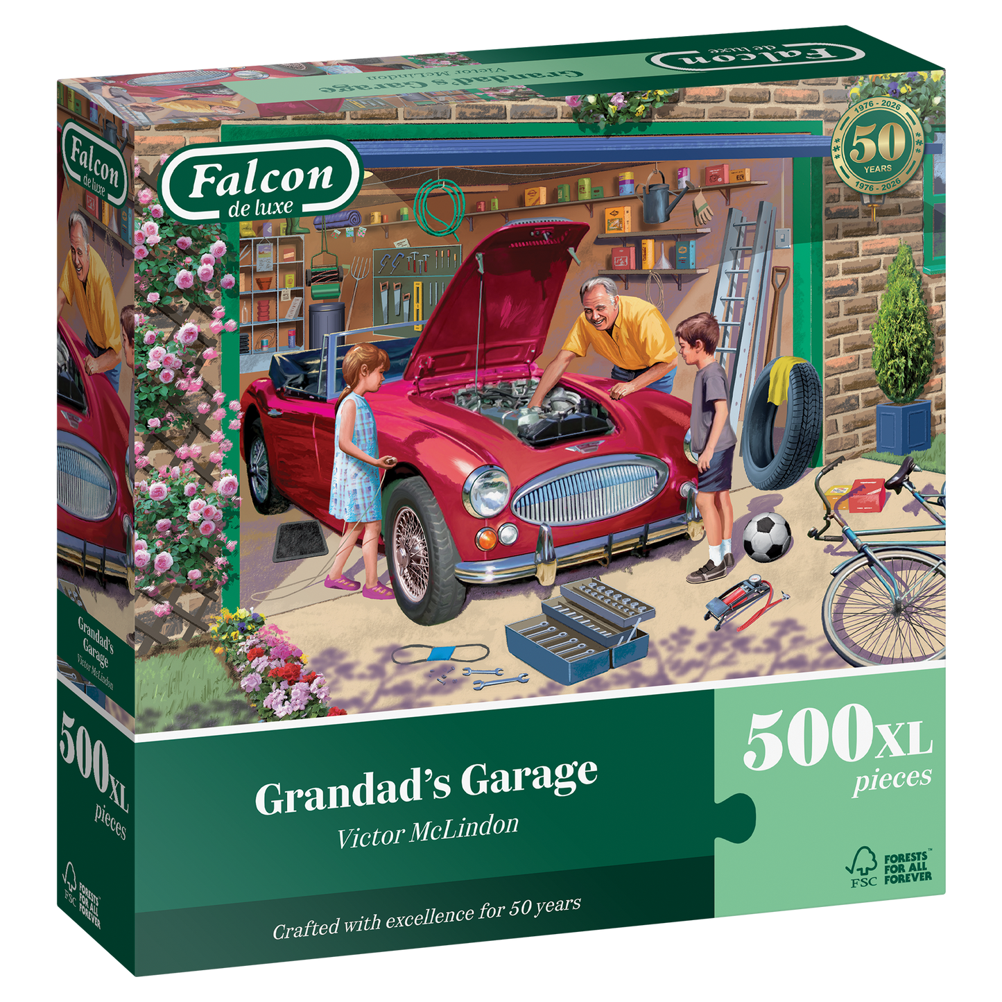 Falcon de luxe Grandads Garage 500XL Piece Jigsaw Puzzle
