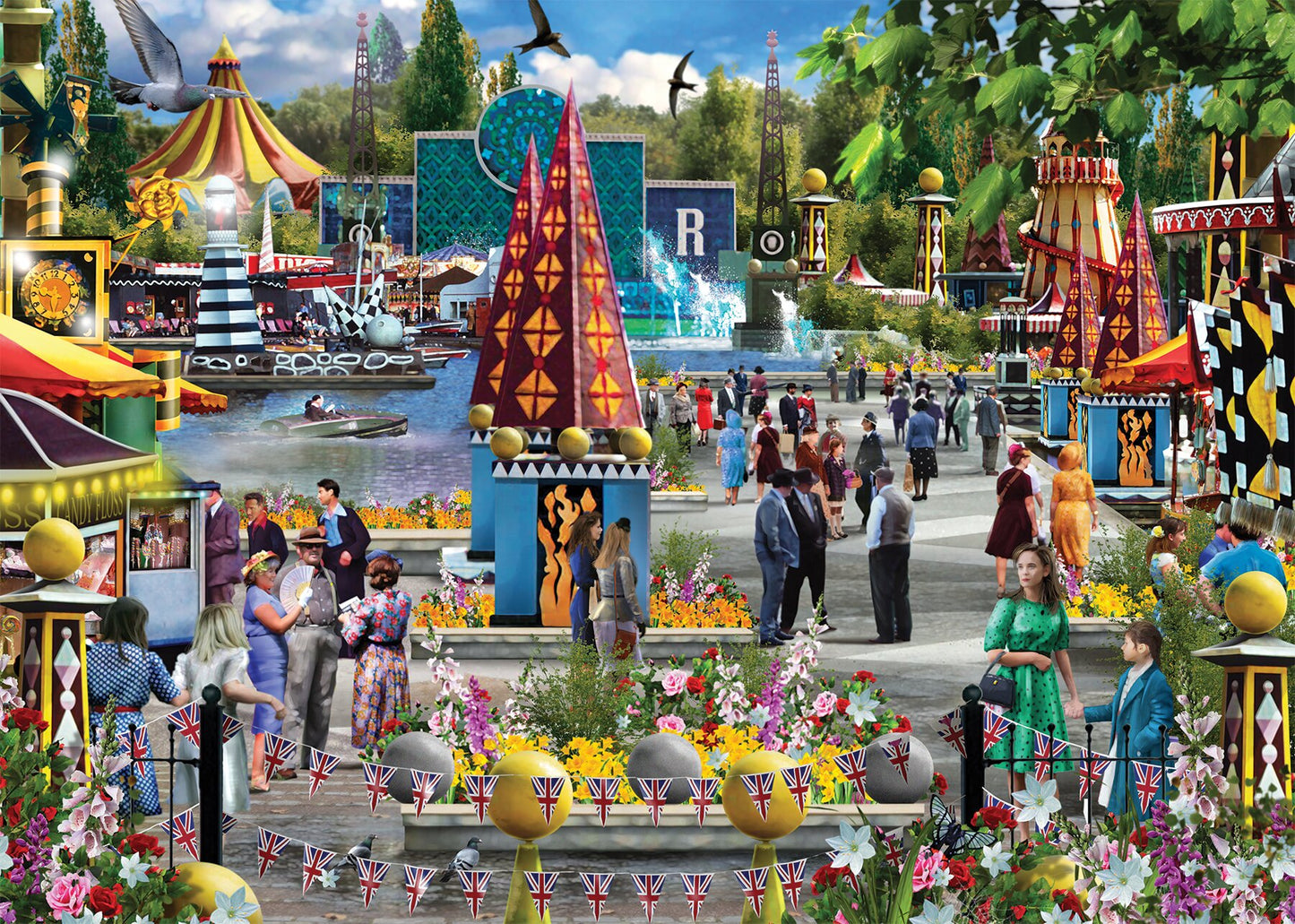 Falcon de luxe Festival of Britain 1000 Piece Jigsaw Puzzle