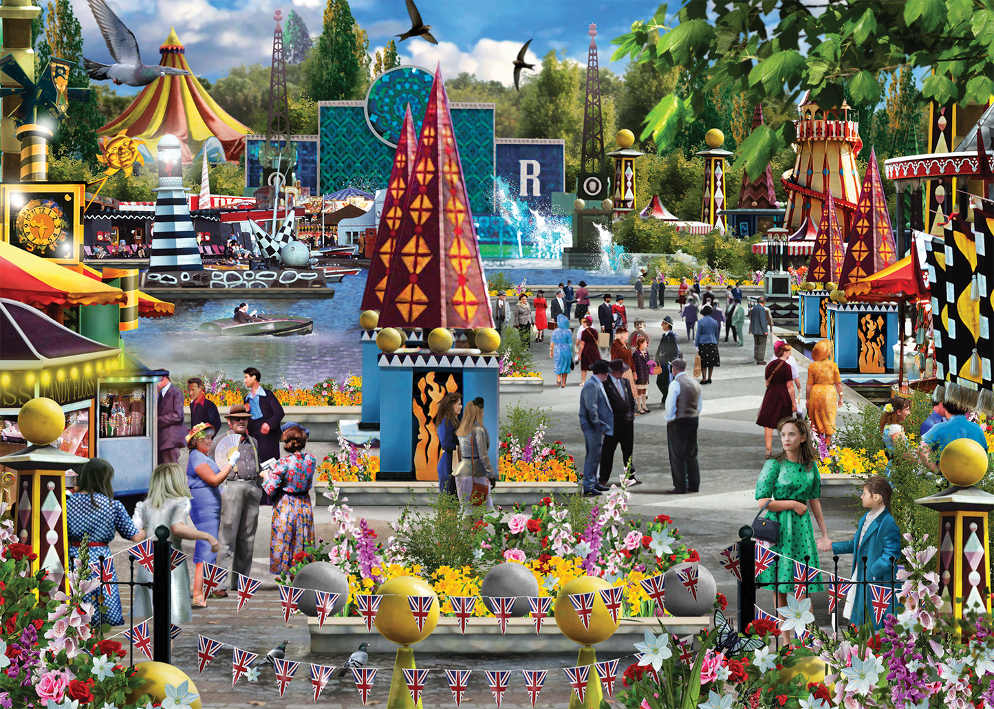 Falcon de luxe Festival of Britain 1000 Piece Jigsaw Puzzle