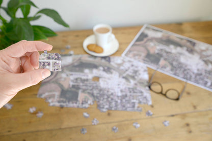 "My Hometown" Personalized Map Jigsaw Puzzle (USA Aerial & USGS)
