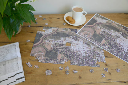 "My Hometown" Personalized Map Jigsaw Puzzle (USA Aerial & USGS)