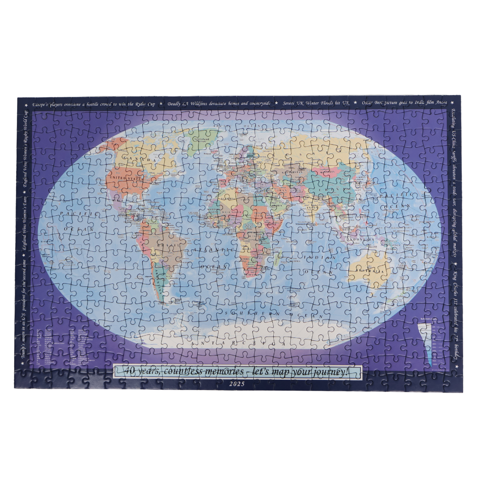 Personalised World Map 400 Piece Puzzle