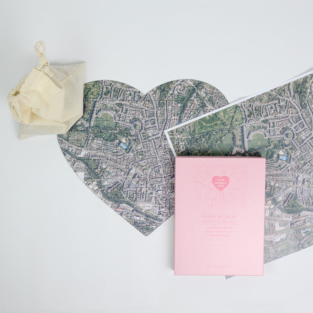Hometown Heart-Shaped UK Map Jigsaw
