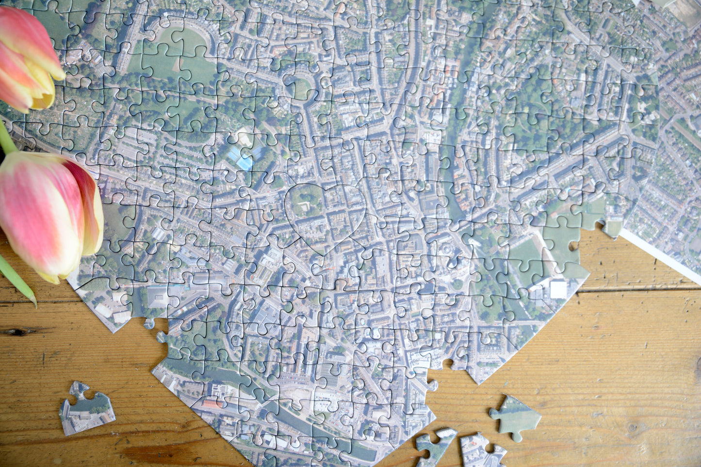 Hometown Heart-Shaped UK Map Jigsaw