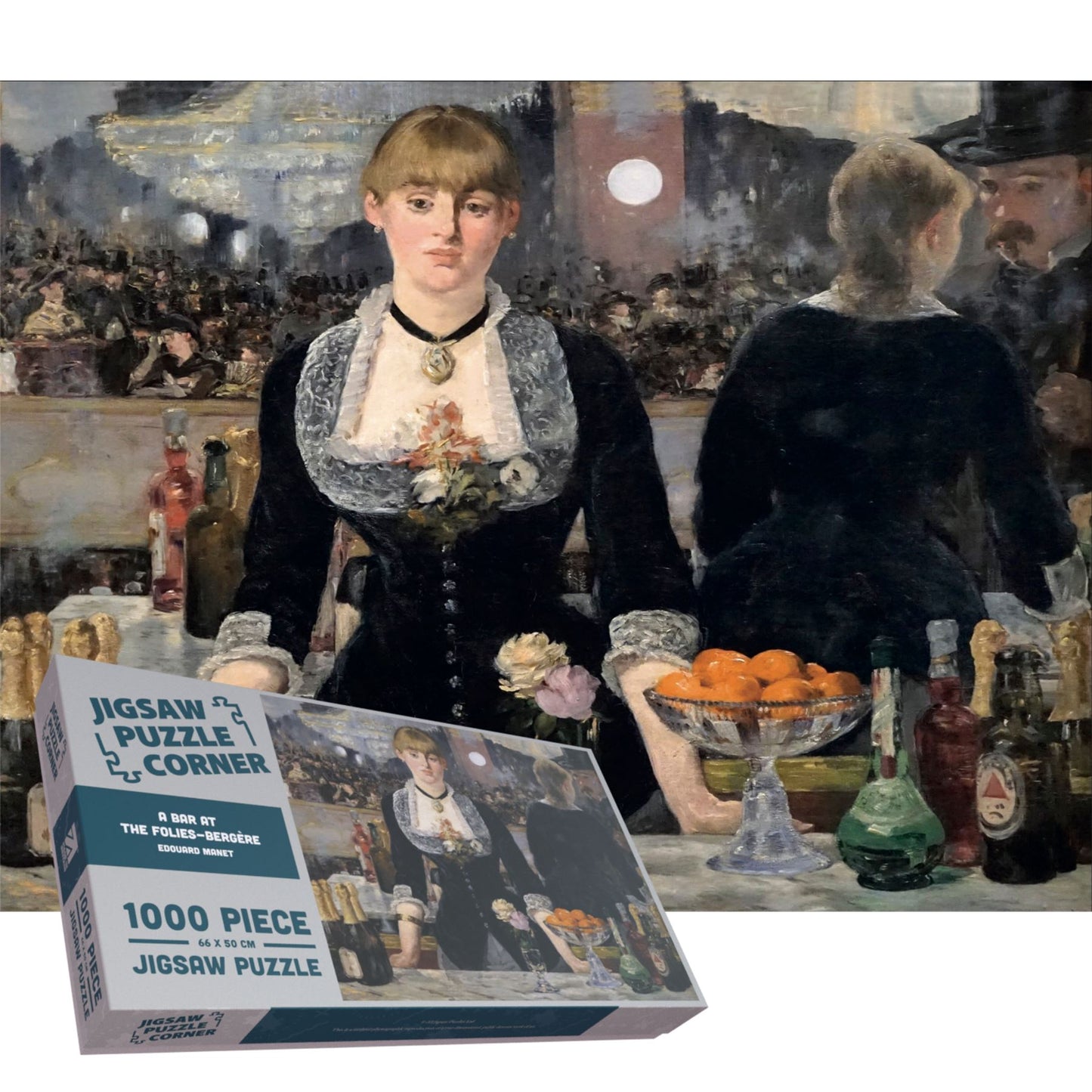 A Bar at the Folies-Bergère Famous Fine Art Jigsaw Puzzle by Édouard Manet