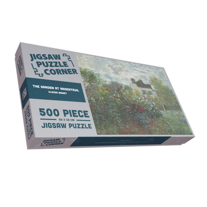A Corner of the Garden with Dahlias, Argenteuil Fine Art Jigsaw Puzzle by Claude Monet