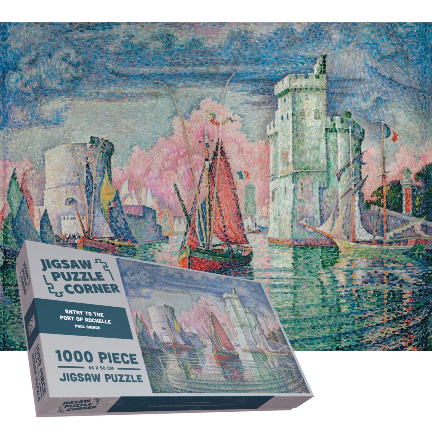 The Port of Rochelle Impressionist Seascape Jigsaw Puzzle by Paul Signac