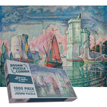 The Port of Rochelle Impressionist Seascape Jigsaw Puzzle by Paul Signac
