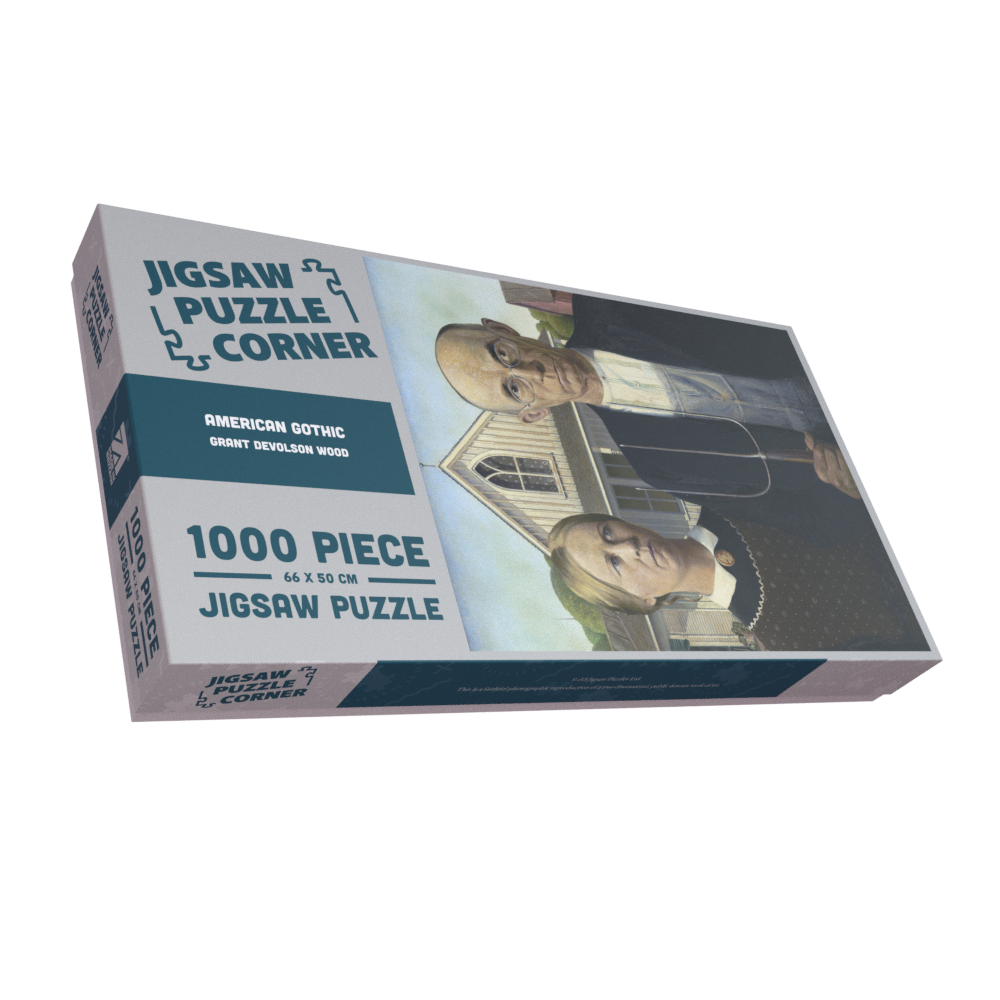 American Gothic by Grant DeVolson Wood 1000 or 500 Piece Jigsaw Puzzle