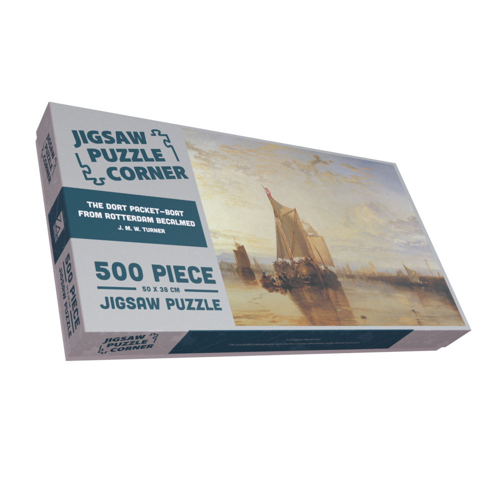 The Dort packet-boat from Rotterdam becalmed by JMW Turner 1000 or 500 Piece Jigsaw Puzzle