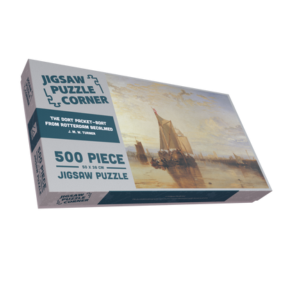 The Dort packet-boat from Rotterdam becalmed by JMW Turner 1000 or 500 Piece Jigsaw Puzzle