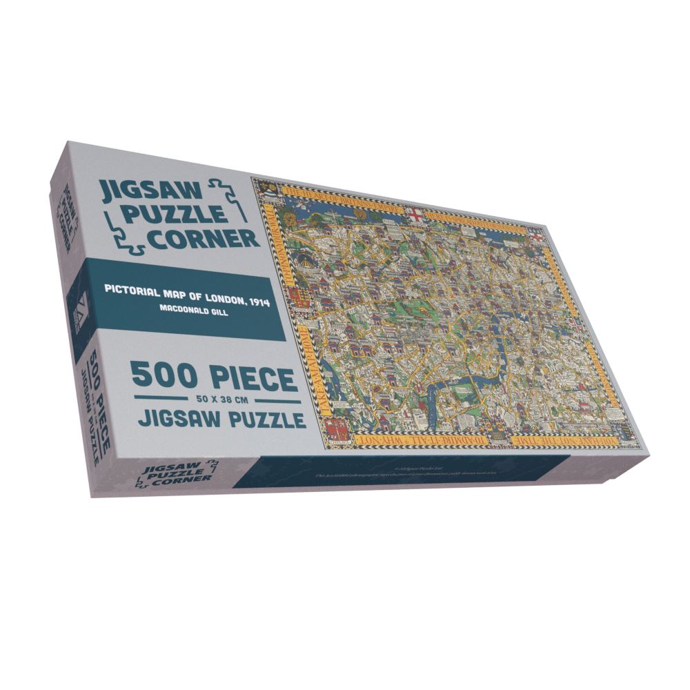 Pictorial Map of London, 1914 – MacDonald Gill 1000 or 500 Piece Jigsaw Puzzle