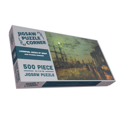 Liverpool Docks at Night - John Atkinson Grimshaw 1000 or 500 Piece Jigsaw Puzzle