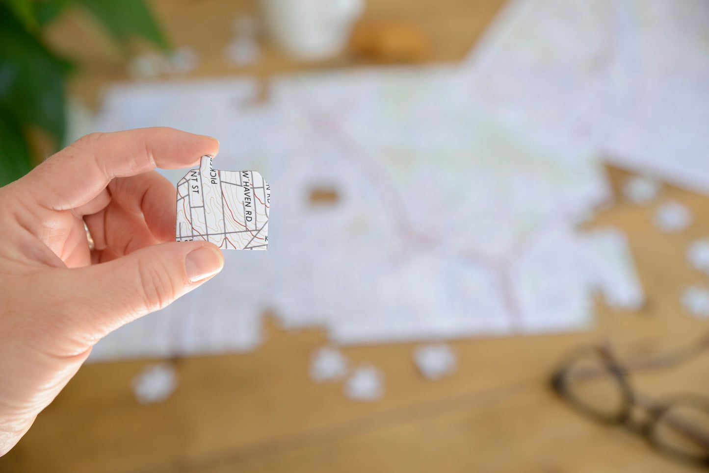 "My Hometown" Personalized Map Jigsaw Puzzle (USA Aerial & USGS)