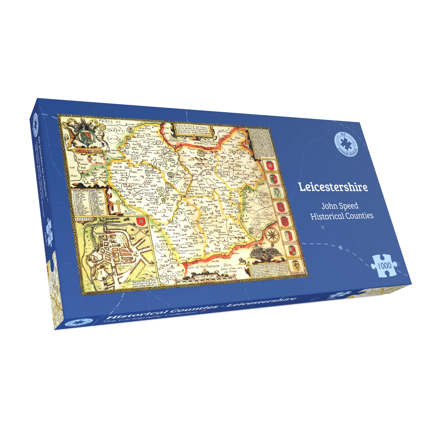 Leicestershire Historical Map 1000 Piece Jigsaw Puzzle (1610)