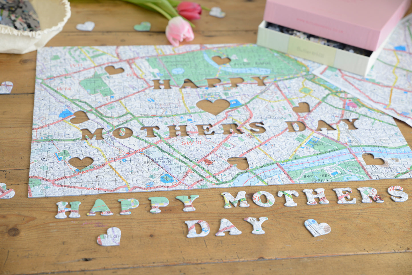 Hometown Mother's Day UK Map Jigsaw Puzzle