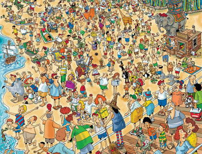 Day at the Beach - Len Epstein 1000 Piece Jigsaw Puzzle
