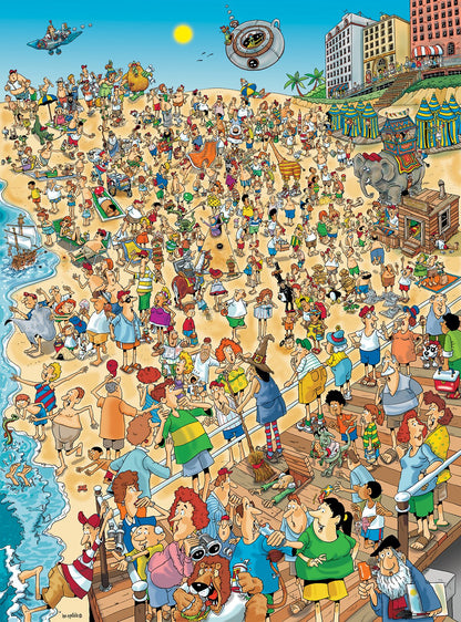 Day at the Beach - Len Epstein 1000 Piece Jigsaw Puzzle