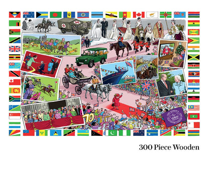 The Queen's Platinum Jubilee 2022 According to Blower 1000 or 300 Piece Jigsaw Puzzle