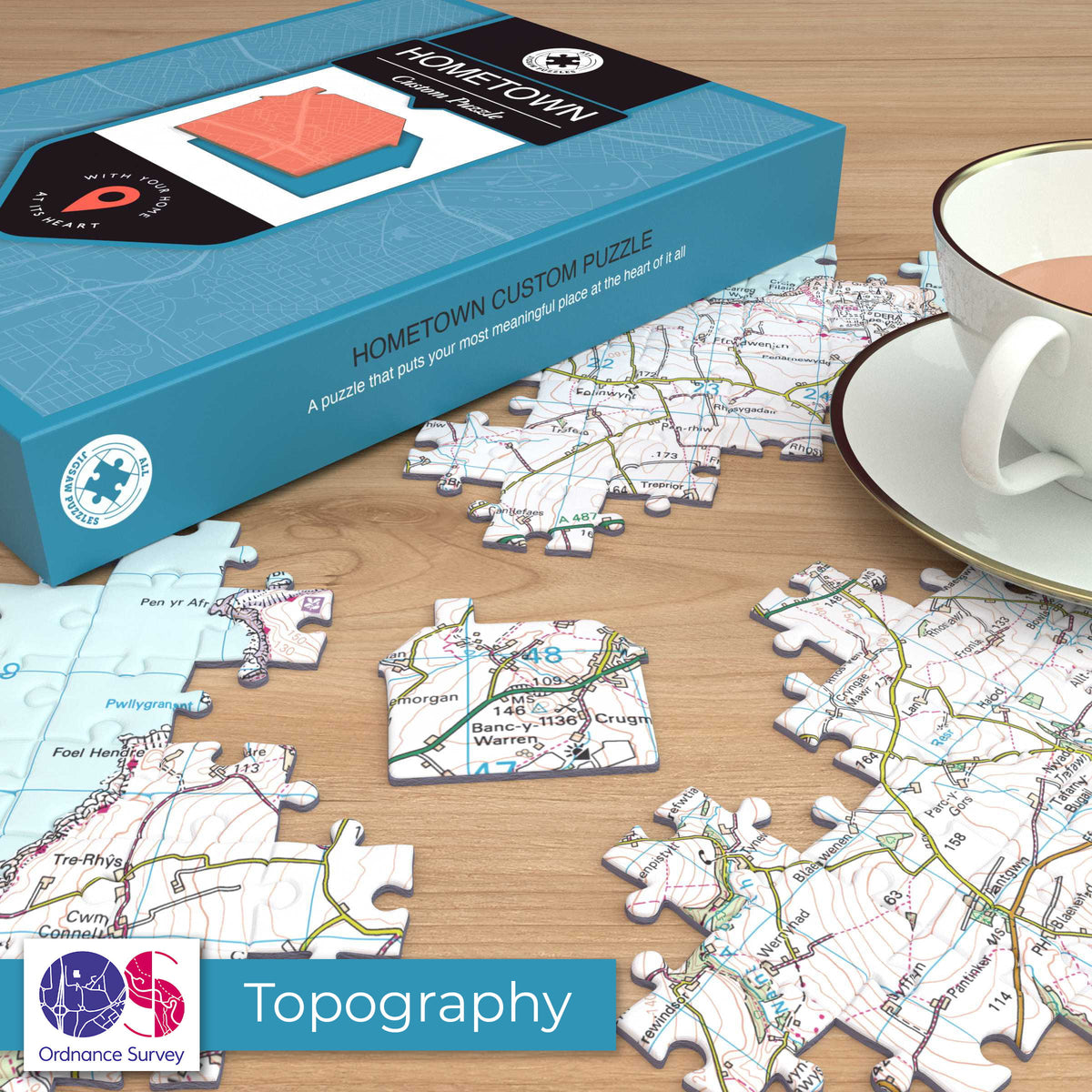 Hometown Personalised UK Map Jigsaw Puzzle