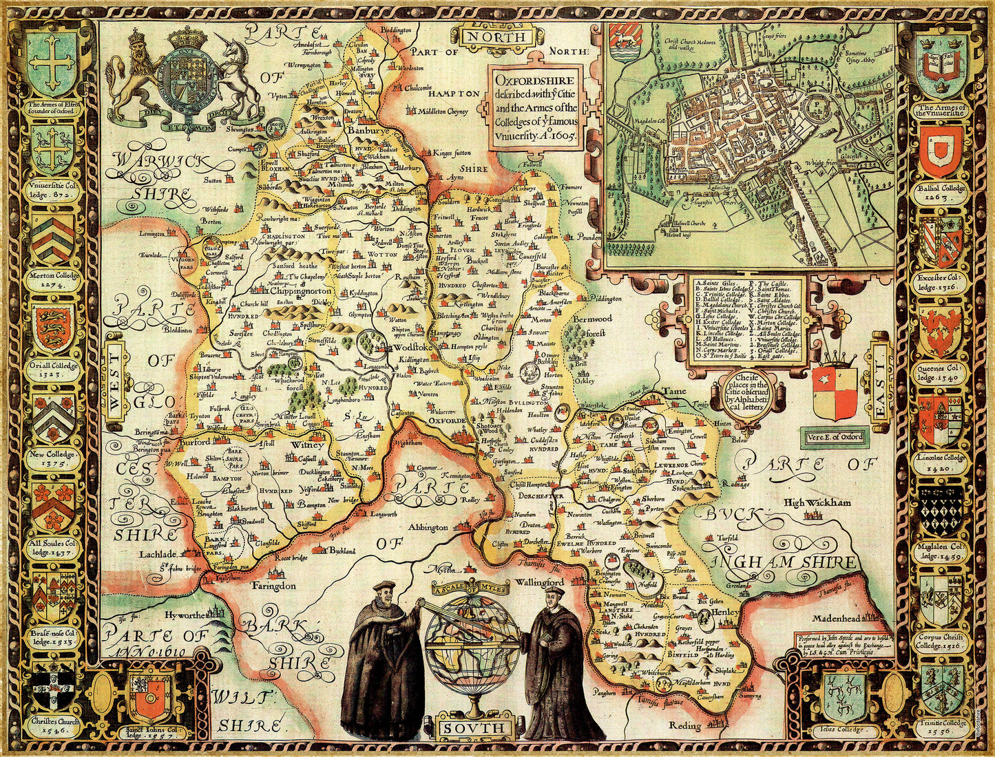 Oxfordshire Historical Map 1000 Piece Jigsaw Puzzle (1610)