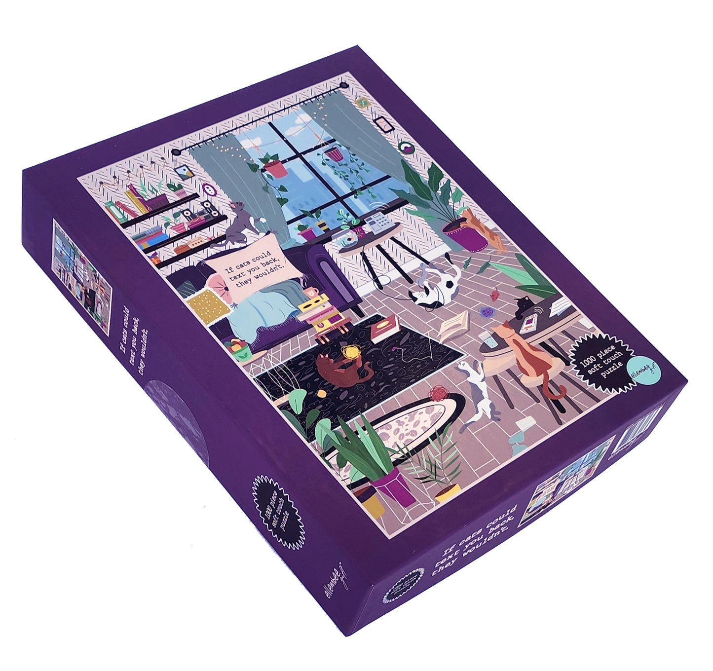 Texting Cats - 1000 Piece Soft Touch Jigsaw Puzzle