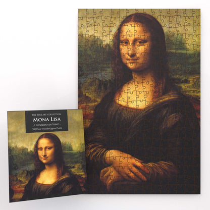 Mona Lisa by Leonardo da Vinci 300 Piece Wooden Jigsaw Puzzle