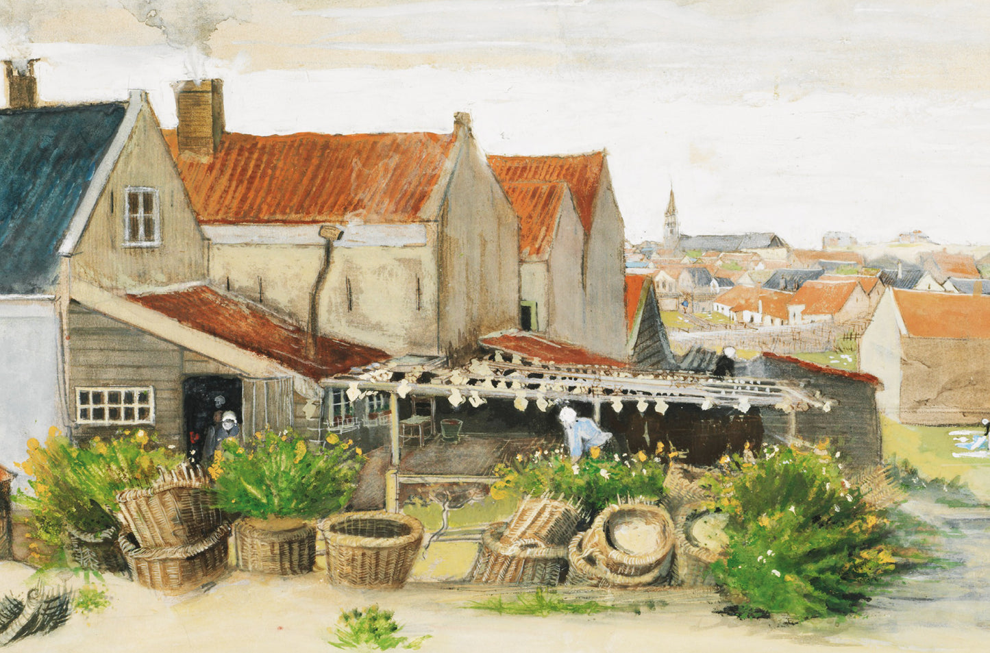 The Fish Drying Barn by Van Gogh 300 Piece Wooden Jigsaw Puzzle