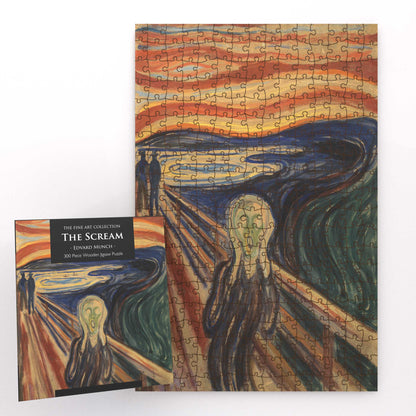 The Scream by Edvard Munch 300 Piece Wooden Jigsaw Puzzle