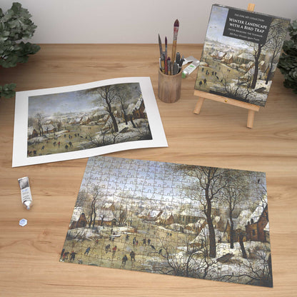 Winter Landscape with a Bird Trap - 300 Piece Wooden Jigsaw Puzzle