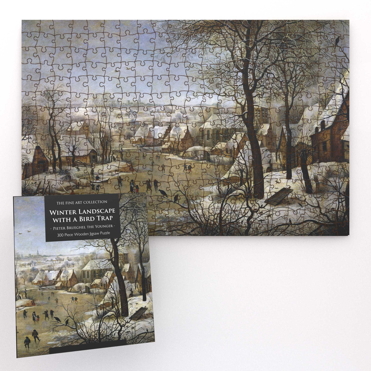 Winter Landscape with a Bird Trap - 300 Piece Wooden Jigsaw Puzzle