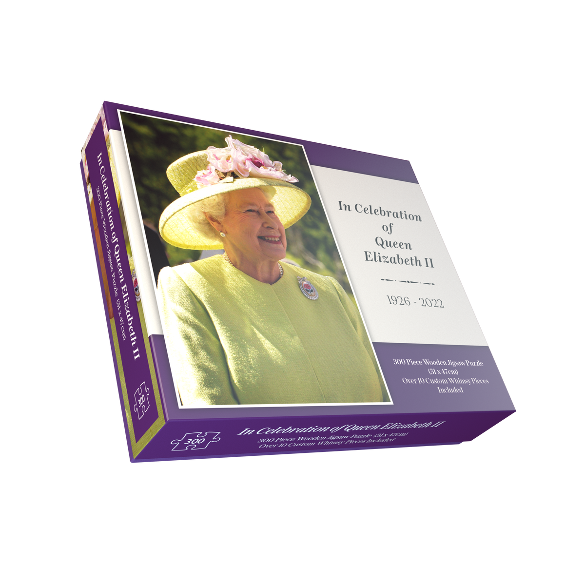 In Celebration of Queen Elizabeth II 300 Piece Wooden Jigsaw Puzzle