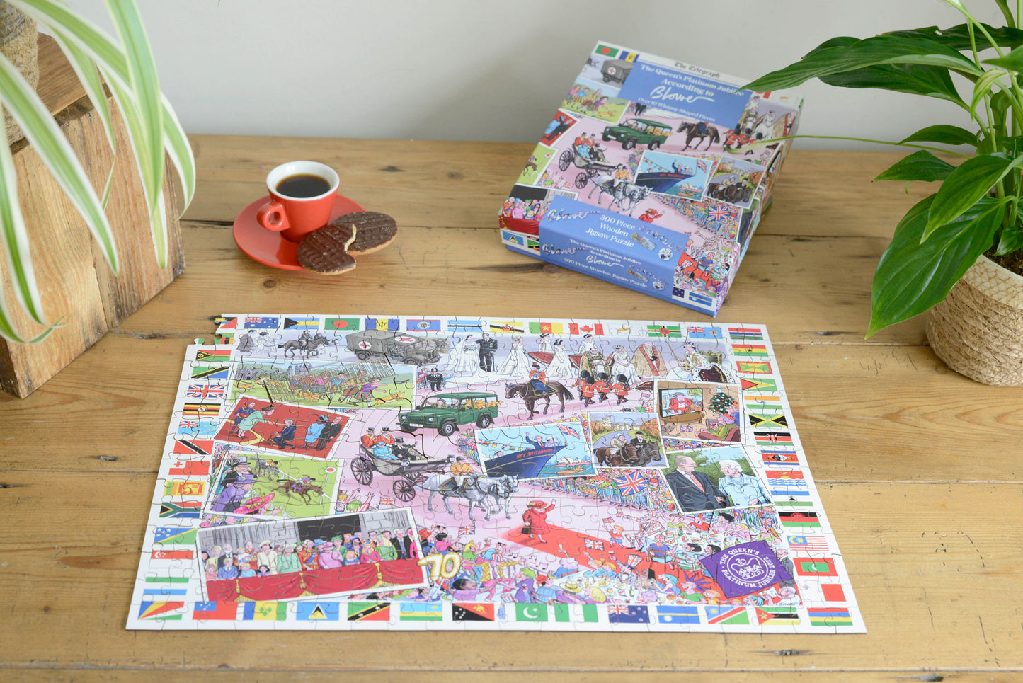 The Queen's Platinum Jubilee 2022 According to Blower 1000 or 300 Piece Jigsaw Puzzle