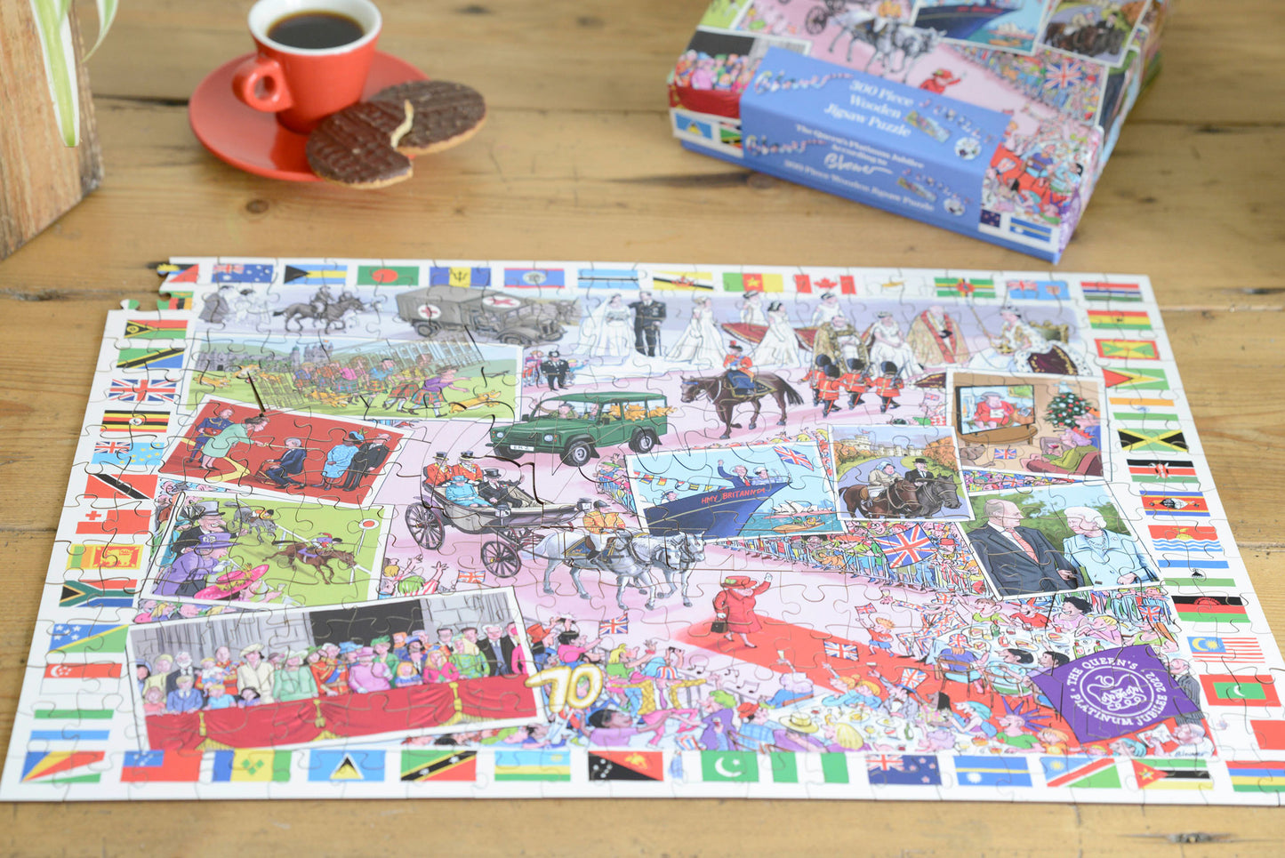 The Queen's Platinum Jubilee 2022 According to Blower 1000 or 300 Piece Jigsaw Puzzle