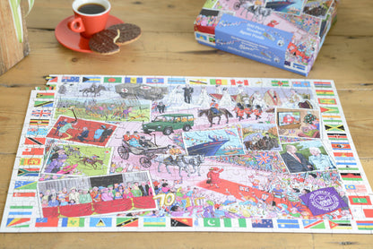 The Queen's Platinum Jubilee 2022 According to Blower 1000 or 300 Piece Jigsaw Puzzle