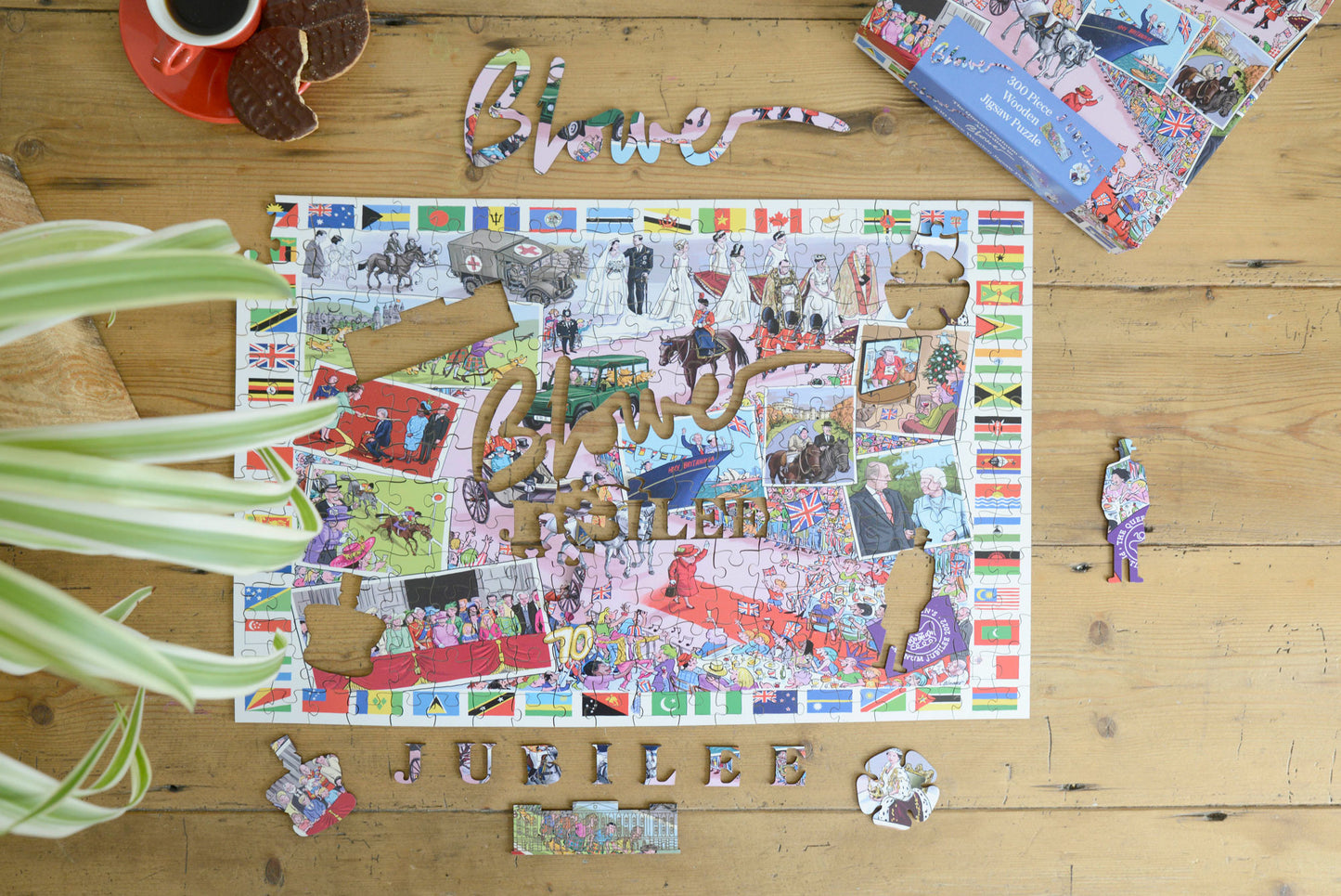 The Queen's Platinum Jubilee 2022 According to Blower 1000 or 300 Piece Jigsaw Puzzle