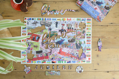 The Queen's Platinum Jubilee 2022 According to Blower 1000 or 300 Piece Jigsaw Puzzle