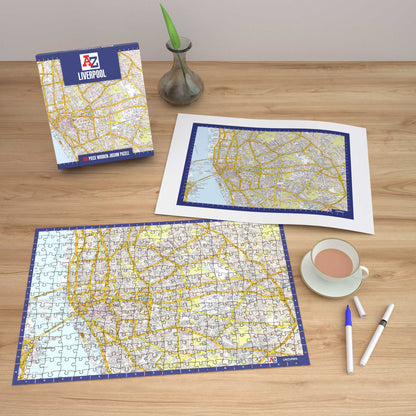 A-Z Map of Liverpool 1000 or 300 Piece Jigsaw