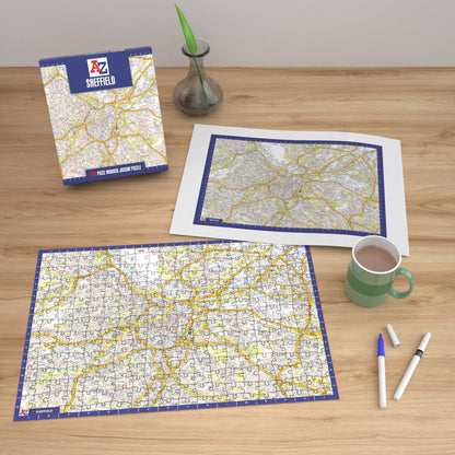 A-Z Map of Sheffield 1000 or 300 Piece Jigsaw
