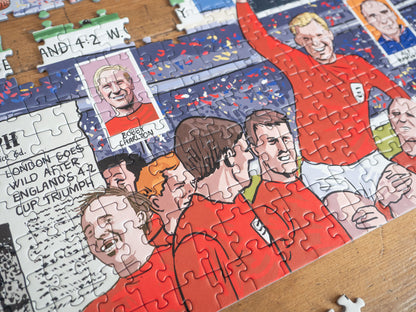 PRE-ORDER Daily Telegraph 1966 England's Road to Victory - According to Blower 1000 Piece Jigsaw Puzzle