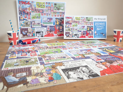 PRE-ORDER Daily Telegraph 1966 England's Road to Victory - According to Blower 1000 Piece Jigsaw Puzzle