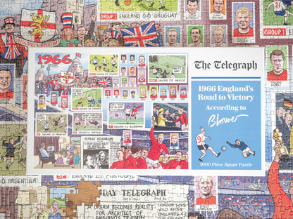 PRE-ORDER Daily Telegraph 1966 England's Road to Victory - According to Blower 1000 Piece Jigsaw Puzzle