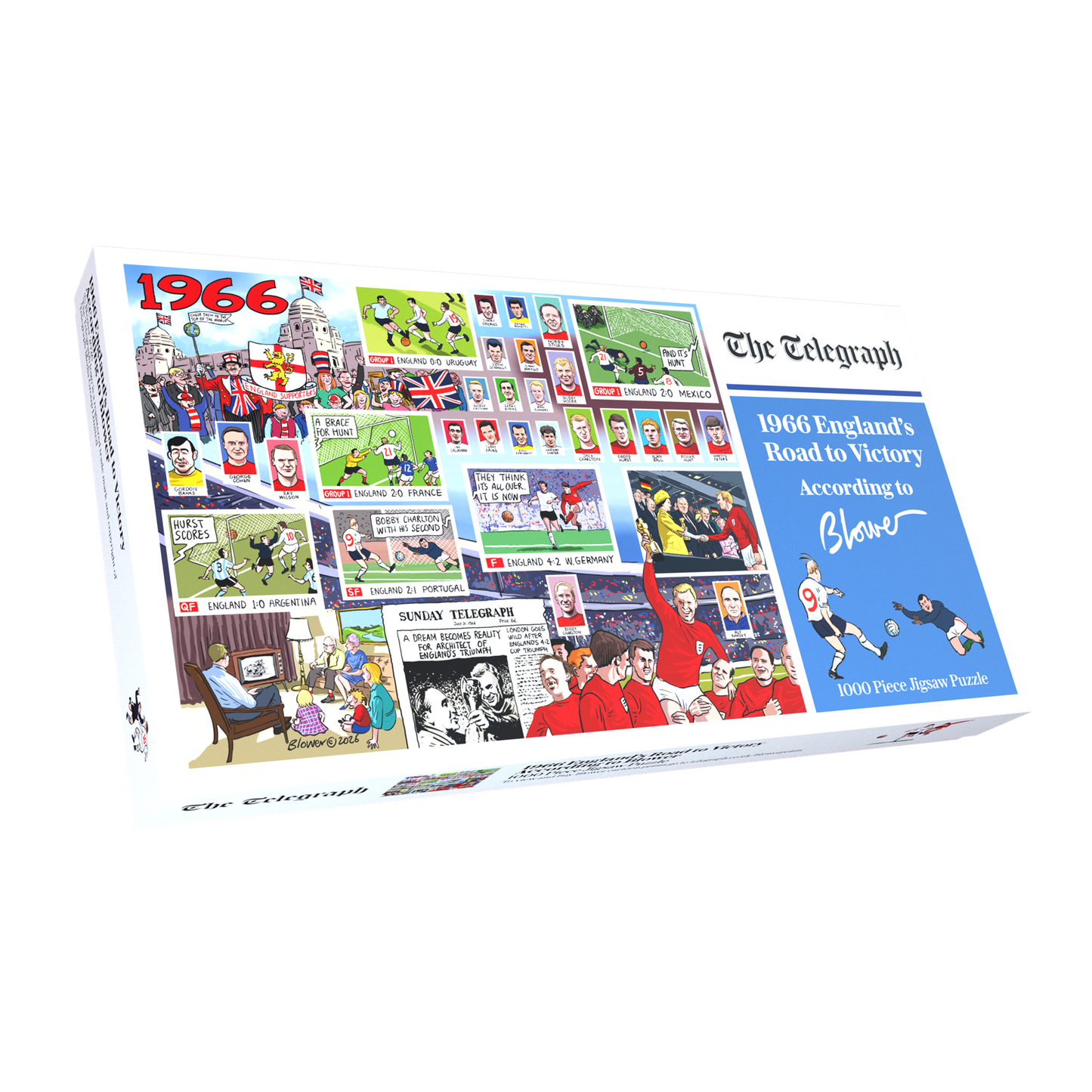 PRE-ORDER Daily Telegraph 1966 England's Road to Victory - According to Blower 1000 Piece Jigsaw Puzzle