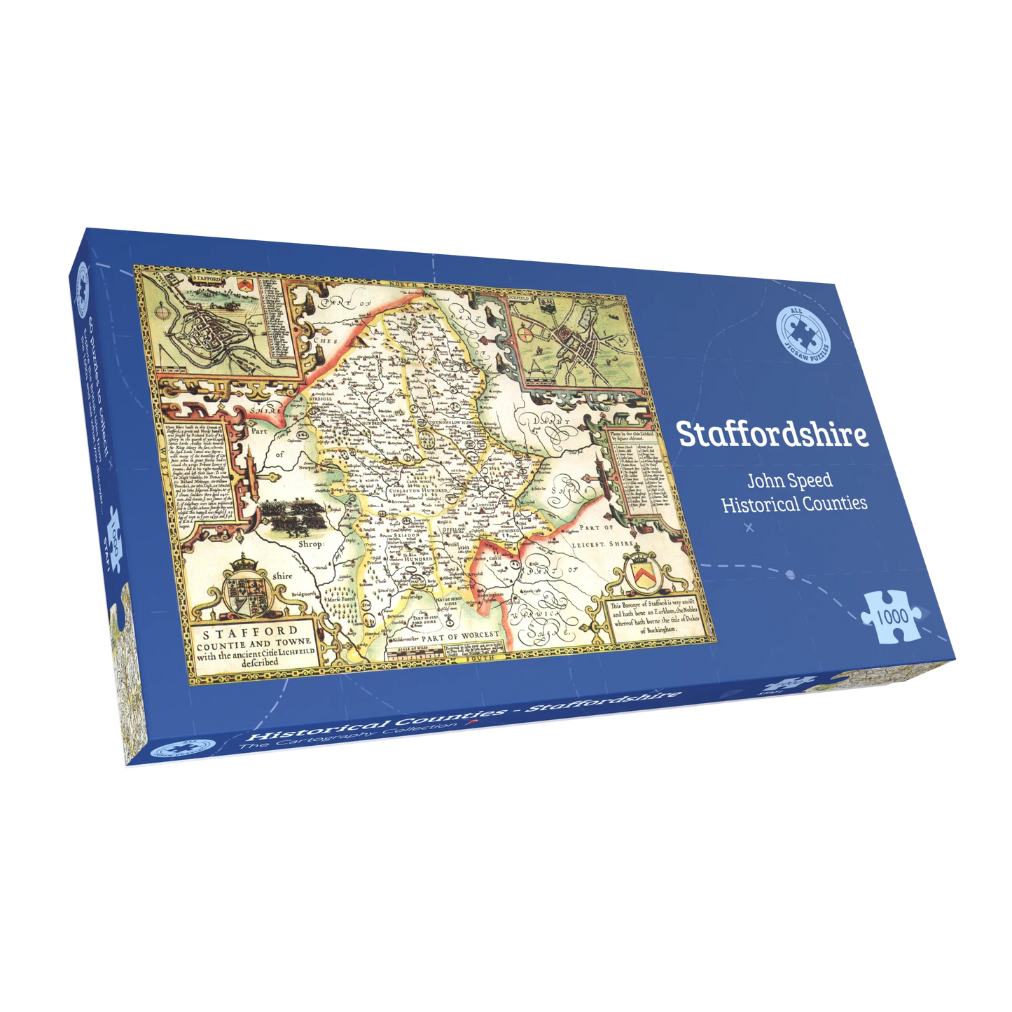Staffordshire Historical Map 1000 Piece Jigsaw Puzzle (1610)