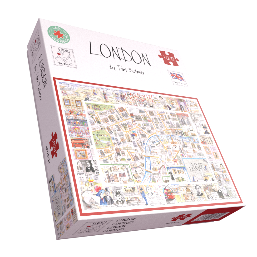 Map of London - Tim Bulmer 1000 Piece Jigsaw Puzzle
