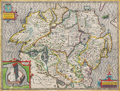 Ulster Historical Map 1000 Piece Jigsaw Puzzle (1610)